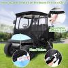 image10L0L Upgrade 4 Passengers Golf Cart Enclosure for Club Car Precedent  Short Roof Deluxe 600D Enhanced Waterproof Transparent Golf Cart Driving Rain Cover with 4 Heavy Duty Zippers