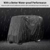 image10L0L Waterproof Golf Cart Cover Universal Fit for Yamaha EZGO Club Car ampamp Honda AllWeather 2422 Passenger Protection with Three Zipper DoorsBlack
