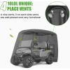 image10L0L Waterproof Golf Cart Cover Universal Fit for Yamaha EZGO Club Car ampamp Honda AllWeather 2422 Passenger Protection with Three Zipper DoorsBlack