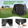 image10L0L Waterproof Golf Cart Cover Universal Fit for Yamaha EZGO Club Car ampamp Honda AllWeather 2422 Passenger Protection with Three Zipper DoorsBlack