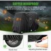 image10L0L Waterproof Golf Cart Cover Universal Fit for Yamaha EZGO Club Car ampamp Honda AllWeather 2422 Passenger Protection with Three Zipper DoorsBlack