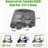 image10L0L Waterproof Golf Cart Cover Universal Fit for Yamaha EZGO Club Car ampamp Honda AllWeather 2422 Passenger Protection with Three Zipper DoorsBlack
