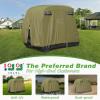 image10L0L Waterproof Golf Cart Cover Universal Fit for Yamaha EZGO Club Car ampamp Honda AllWeather 2422 Passenger Protection with Three Zipper DoorsGreen