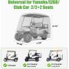 image10L0L Waterproof Golf Cart Cover Universal Fit for Yamaha EZGO Club Car ampamp Honda AllWeather 2422 Passenger Protection with Three Zipper DoorsSilver