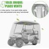 image10L0L Waterproof Golf Cart Cover Universal Fit for Yamaha EZGO Club Car ampamp Honda AllWeather 2422 Passenger Protection with Three Zipper DoorsSilver