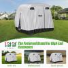 image10L0L Waterproof Golf Cart Cover Universal Fit for Yamaha EZGO Club Car ampamp Honda AllWeather 2422 Passenger Protection with Three Zipper DoorsSilver