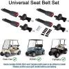 image4 Pack Universal Golf Cart Seat Belts Kit for Yamaha Club Car EZGO GoKart ATV UTV 42 inch Retractable Seat Belts Kit Without Mounting Bar