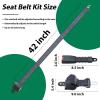 image4 Pack Universal Golf Cart Seat Belts Kit for Yamaha Club Car EZGO GoKart ATV UTV 42 inch Retractable Seat Belts Kit Without Mounting Bar
