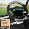 image10L0L 14 Inch Golf Cart Steering Wheel Covers for Yamaha Club Car DSampampPrecedent Upgraded Microfiber AntiSlip Steering Wheel Cover with Pu LeatherBlackGray