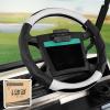 image10L0L 14 Inch Golf Cart Steering Wheel Covers for Yamaha Club Car DSampampPrecedent Upgraded Microfiber AntiSlip Steering Wheel Cover with Pu LeatherBlackWhite