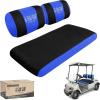 image10L0L Golf Cart Front Seat Covers for Yamaha G2G9G16G19G22 ampamp Club Car DS Pre2000  Breathable Polyester Mesh Washable AntiScratch  OEM Replacement ToolFree InstallationBlackDark Blue