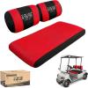 image10L0L Golf Cart Front Seat Covers for Yamaha G2G9G16G19G22 ampamp Club Car DS Pre2000  Breathable Polyester Mesh Washable AntiScratch  OEM Replacement ToolFree InstallationBlackRed