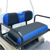 image10L0L Golf Cart Rear Flip Back Seat Cover for EZGO Club Car Yamaha 3D Air Mesh Fabric Breathable AntiSlip WashableBlue Black