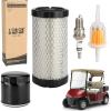image10L0L Golf Cart Tune Up Kit for EZGO RXV 2008up ampamp TXT 2010Up Gas Models with 4 Cycle Kawasaki 135 hp Engines Upgraded Air Filter Oil Fuel Filter Spark Plug Engine Maintenance Kit for EZGO