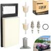 image10L0L Golf Cart Tune Up Kit for EZGO TXT Medalist 4 Cycle 295cc 350cc Gas Golf Cart 19942005 Air Oil Fuel Filter 72368G01 26591G01 72084G01 Spark Plug Replacement Kit