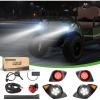 image10L0L Golf Cart Universal Deluxe Headlights and Tail Light Kits for Yamaha G29 2007UP Gas or Electric Carts with Turn Signals Switch Horn Brake Lights HarnessMust Input 12 Volts
