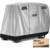 image10L0L Universal 24 Passenger Golf Cart Cover for Yamaha EZGO Club Car Waterproof Sunproof and DurableSilver White
