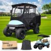 image10L0L Upgrade 4 Passengers Golf Cart Enclosure for Club Car Precedent  Short Roof Deluxe 600D Enhanced Waterproof Transparent Golf Cart Driving Rain Cover with 4 Heavy Duty Zippers