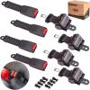 image4 Pack Universal Golf Cart Seat Belts Kit for Yamaha Club Car EZGO GoKart ATV UTV 42 inch Retractable Seat Belts Kit Without Mounting Bar