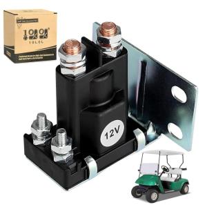 image10L0L 12V 4 Terminal Solenoid Relay for EZGO TXT Marathon Gas Golf Cart 19791994 Replace OEM 16542G1 16542G1 1133