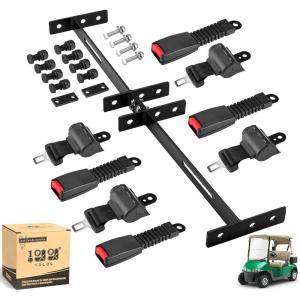 image10L0L 4PCS Universal Retractable Golf Cart Seat Belt Kit with Bracket for Yamaha EZGO Club Car