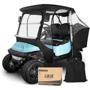 image10L0L 4Passengers Golf Cart Driving Enclosure for Club Car Precedent Clear Window Rain Cover All Weather Waterproof Windproof Snowproof Storage Covers