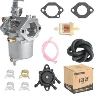 image10L0L Golf Cart Carburetor Fuel Pump Kit for 1998UP Club Car DS Precedent Turf Carryall FE290 Kawasaki Engines Carb 101805601 101905601 17561 1016438 1016439 1016440 1016441 1016478
