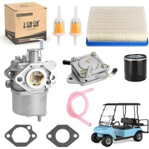 image10L0L Golf Cart FE290 Carburetor Fuel Pump Kit Tune Up Kit for Club Car DS Precedent Turf Carryall Gas Model 1998UP Air Oil Fuel Filter OEM 101805601 101905601 1016438 1016439 1016440 1016441