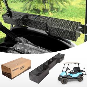 image10L0L Golf Cart Front Inner Storage Basket for Club Car Precedent and Club Car DS 2000UP Models Large Compartments Dashboard Front Storage Tray Organizer
