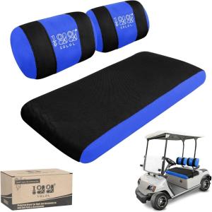 image10L0L Golf Cart Front Seat Covers for Yamaha G2G9G16G19G22 ampamp Club Car DS Pre2000  Breathable Polyester Mesh Washable AntiScratch  OEM Replacement ToolFree InstallationBlackDark Blue
