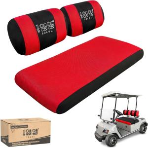 image10L0L Golf Cart Front Seat Covers for Yamaha G2G9G16G19G22 ampamp Club Car DS Pre2000  Breathable Polyester Mesh Washable AntiScratch  OEM Replacement ToolFree InstallationBlackRed