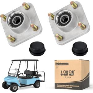 image10L0L Golf Cart Front Wheel Hub Assembly 2 PCS for Club Car DS ampamp Precedent 2003up OEM 102357701 with Hub BearingOil SealDust Cover