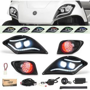 image10L0L Golf Cart Light Kit for Yamaha Drive 2 2017Up Golf Cart Street Legal Light Kit with Turn Signal Brake LightFor Yamaha Drive2  New Upgrade