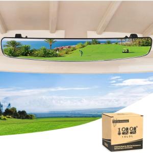 image10L0L Golf Cart Rear View Mirror for Yamaha EZGO Club Car 165quot Extra Wide 180 Degree Panoramic Rearview Mirror