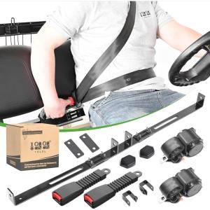 image10L0L Golf Cart Seat Belts Kit with Bracket Fits 2 Passenger EZGO TXT Yamaha Club Car DS PrecedentOnly fit 2 Passenger EZGO TXT Club Car DS