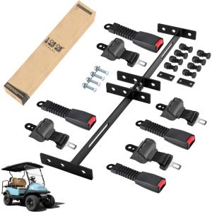 image10L0L Golf Cart Seat Belts KitUniversal for 4 Passenger22 Seats EZGO TXT Club Car Yamaha42 Belts with Bracket with Streetlegal Upgrades