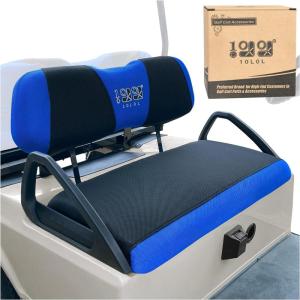 image10L0L Golf Cart Seat Covers for EZGO TXT RXV ampamp Club Car DS 2000up Breathable Air Mesh Fabric Washable  Red BlackBlue Black