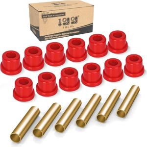 image10L0L Golf Cart Spring Bushing KitRear Leaf Springs Shackles Bushing Sleeve for EZGO TXTMedalist 1994up ampamp Club Car DS 1981up Replaces Parts 70289G0270291G0110123031015583Red