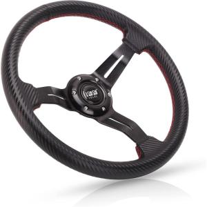 image10L0L Golf Cart Steering Wheel Universal Design Fit Yamaha EZGO RXV ampamp TXT Club Car DS Club Car Precedent Tempo Most Golf CartCarbon black