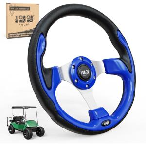 image10L0L Golf Cart Steering Wheel Universal Design Fit Yamaha EZGO RXV ampamp TXT Club Car DS Club Car Precedent Tempo Most Golf CartKlein Blue