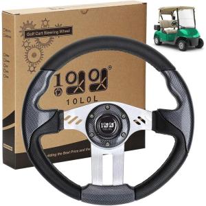 image10L0L Golf Cart Steering Wheel Universal Design Fit Yamaha EZGO RXV ampamp TXT Club Car DS Club Car Precedent Tempo Most Golf Cartasphalt gray