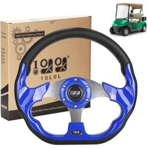 image10L0L Golf Cart Steering Wheel Universal Design Fit Yamaha EZGO RXV ampamp TXT Club Car DS Club Car Precedent Tempo Most Golf Cartblue
