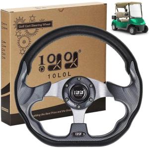image10L0L Golf Cart Steering Wheel Universal Design Fit Yamaha EZGO RXV ampamp TXT Club Car DS Club Car Precedent Tempo Most Golf Cartmagnet gray