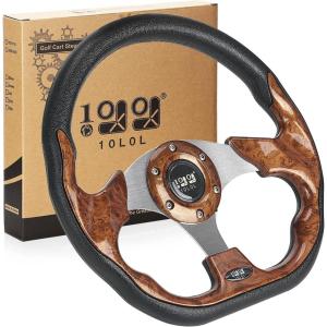 image10L0L Golf Cart Steering Wheel for Yamaha EZGO TXTRXVValor Club Car DSPrecedentOnwardTempo Golf CartsBrown