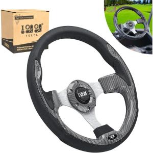 image10L0L Golf Cart Steering Wheel for Yamaha EZGO TXTRXVValor Club Car DSPrecedentOnwardTempo Golf CartsCarbon Fibre