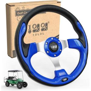 image10L0L Golf Cart Steering Wheel for Yamaha EZGO TXTRXVValor Club Car DSPrecedentOnwardTempo Golf CartsDark Blue
