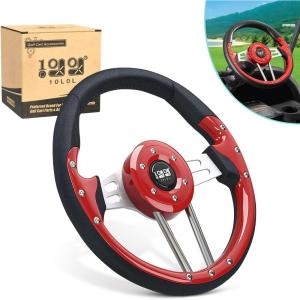 image10L0L Golf Cart Steering Wheel for Yamaha EZGO TXTRXVValor Club Car DSPrecedentOnwardTempo Golf CartsRed