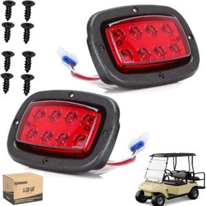 image10L0L Golf Cart Taillight Kit for Yamaha G14 G16 G19 G22 Club Car DS with 3 Wire Wiring Plug Turn Signal And Brake Light Golf Cart Rear Tail Light OEM 1017035