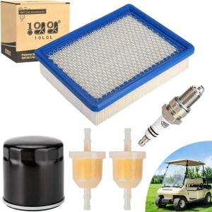 image10L0L Golf Cart Tune Up Kit for Club Car DS 1992up Gas Carts with FE290 FE350 Engines Air Oil Fuel Filter 1015426 1016467 41016467 1013684 1014522 102003201 Spark Plug