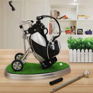 image10L0L Golf Gifts for Christmas Day Golf Pens with Golf Bag Holder ampamp Pen Holder Golf Souvenirs Gifts with 3 Pieces Golf Club Pens Office Desk Golf Bag Pencil Holder for Men BirthdaySilver Black